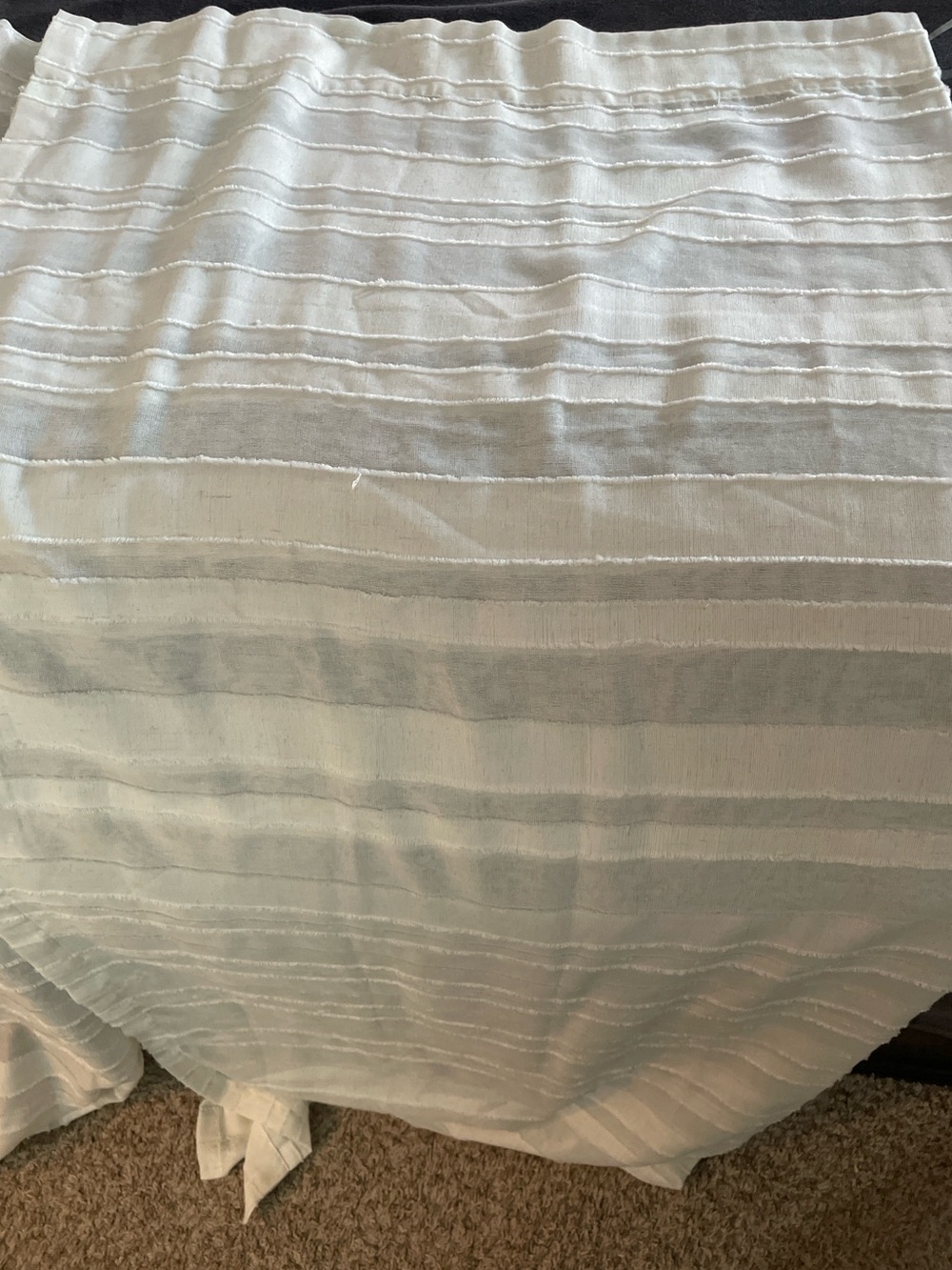 Textured Cream  Stripe curtains